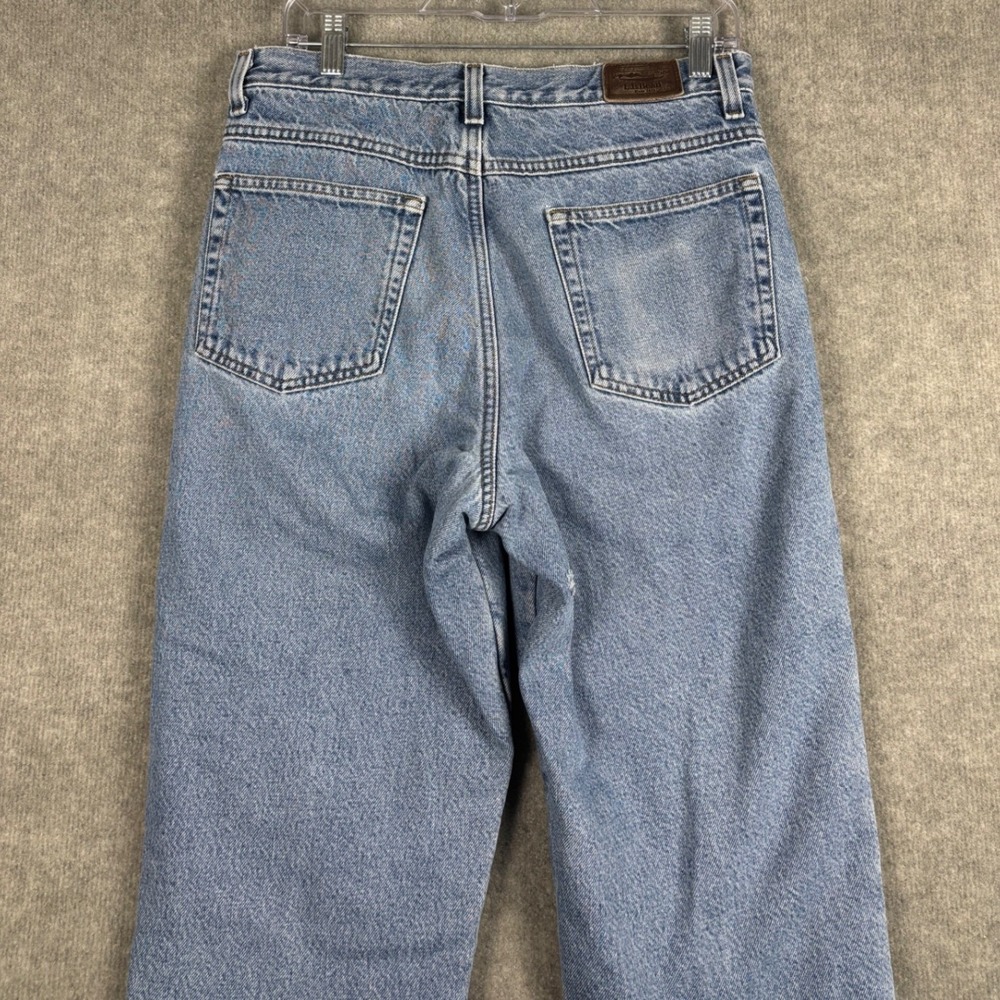 Vintage LL Bean Double L Classic Fit Fleece Lined‎ Jeans 32x31 Light Blue 0AJ81 - Picture 4 of 11